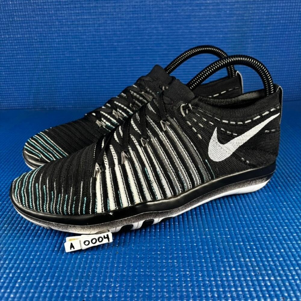 🔴 Nike Free Transform Flyknit Women`s Size 7 Black Athletic Shoes 833410-001